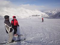 "Einfahren" auf dem Stubeigletscher